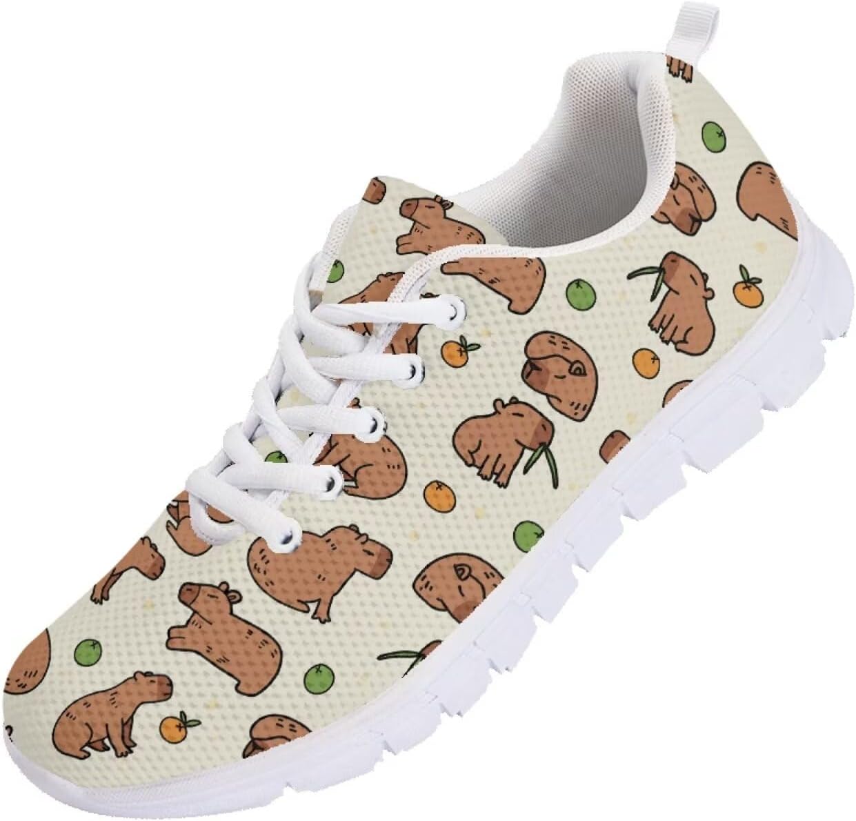 

Мужские кроссовки Funnydude Cool Print для бега и тренировок, спортивные сникерсы, легкие, дышащие, с сеткой, Capybara