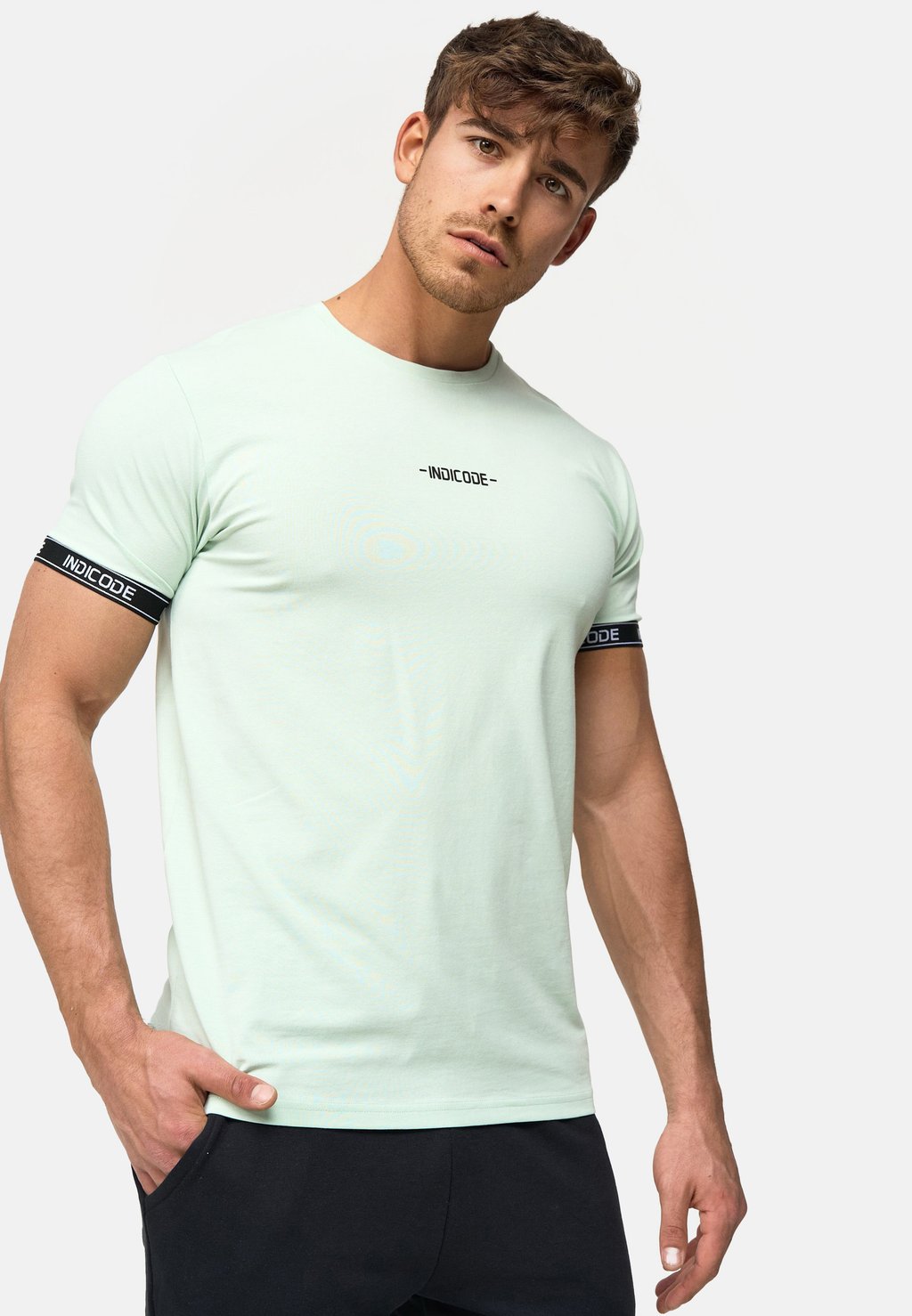 

Футболка с принтом LUTZY INDICODE JEANS, металлик синий