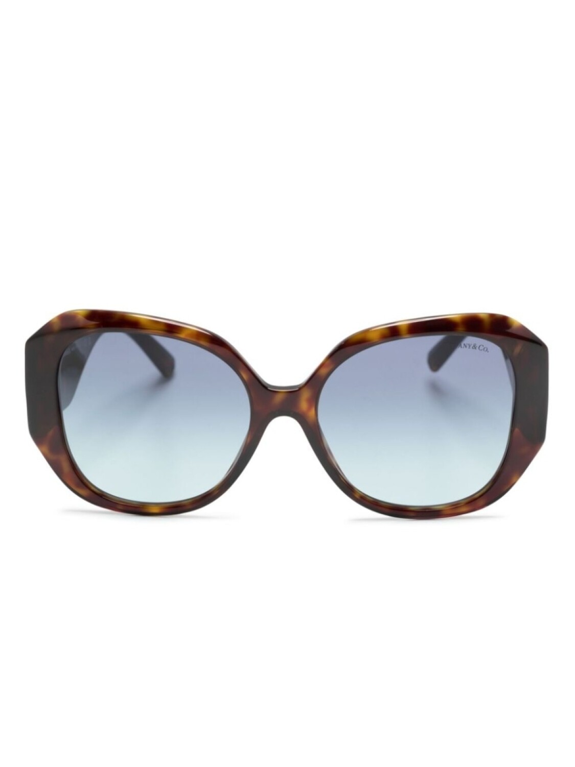 

Tiffany & Co Eyewear солнцезащитные очки в массивной оправе с логотипом, коричневый