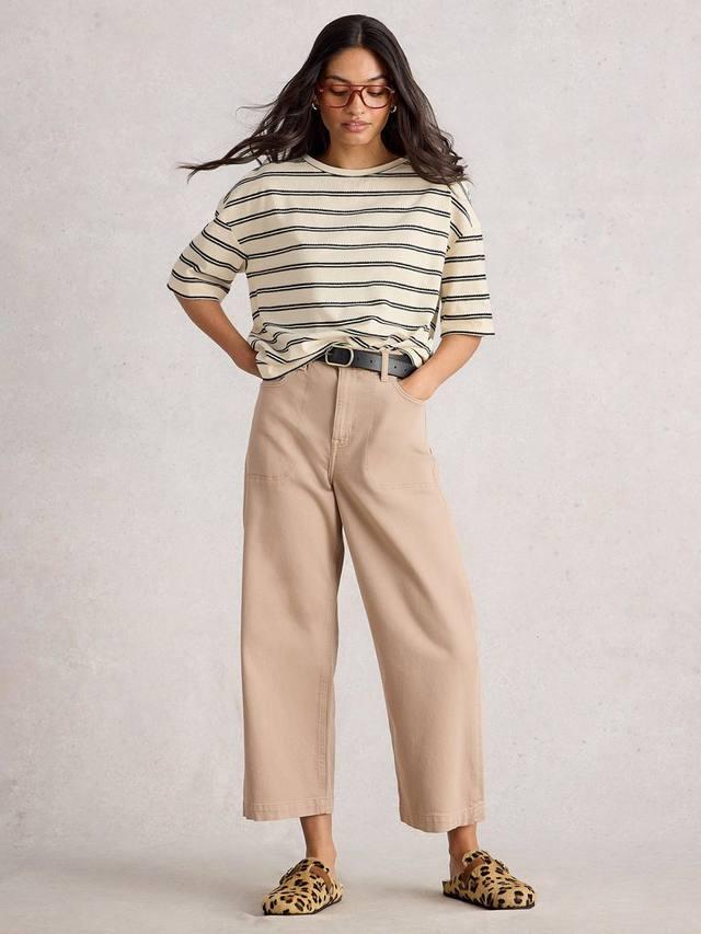 

Футболка Katya в полоску с прямым кроем White Stuff, Ivory/Multi