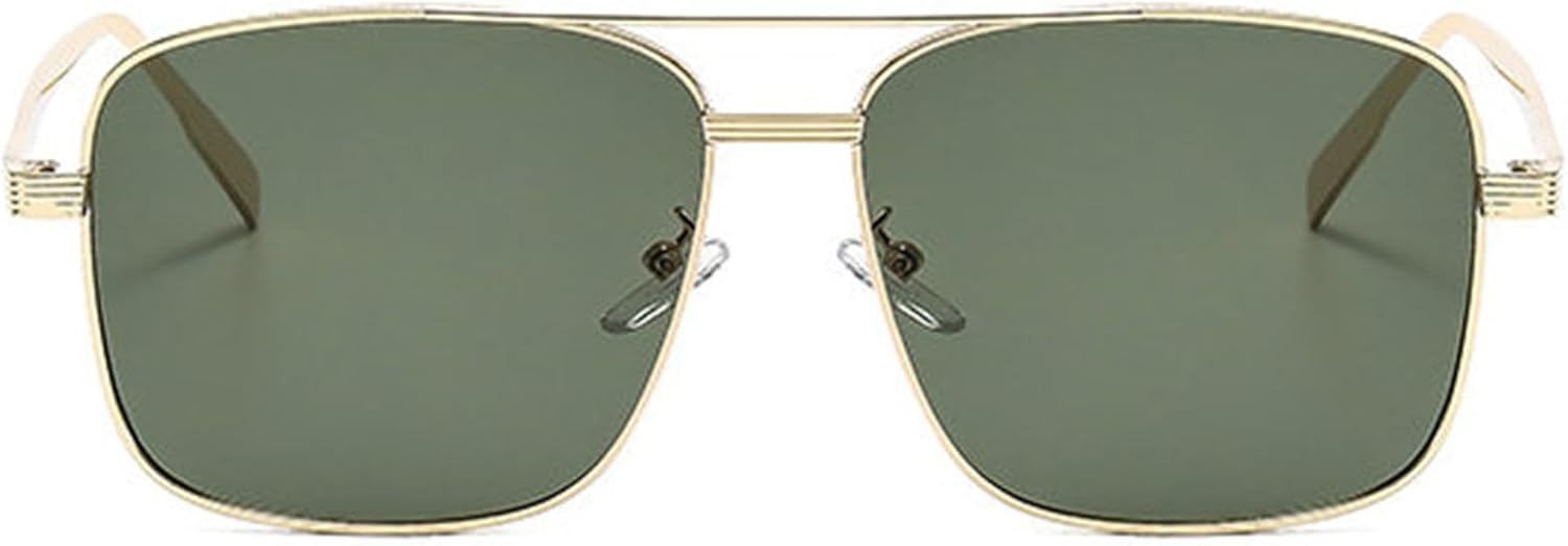 

Солнцезащитные очки Willochra в винтажном квадратном стиле для мужчин и женщин, мода 70-х, металлические градиентные линзы, черные с синим оттенком, очки-пилот, защита от ультрафиолета UV400, C4