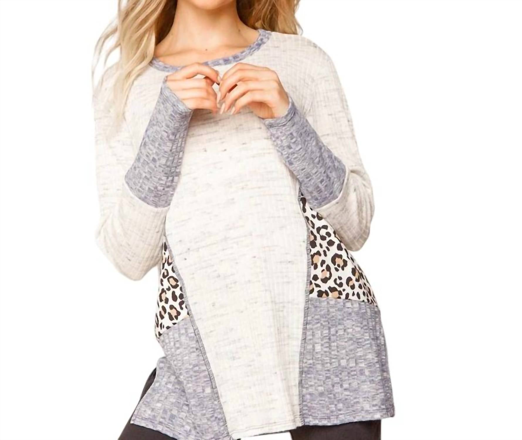 

Стильный топ Splendor Knit в бежевом цвете Multi Haptics