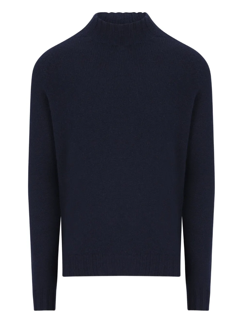 

Кашемировый водолазка с высоким воротником и рубчатой вязкой TAGLIATORE, синий