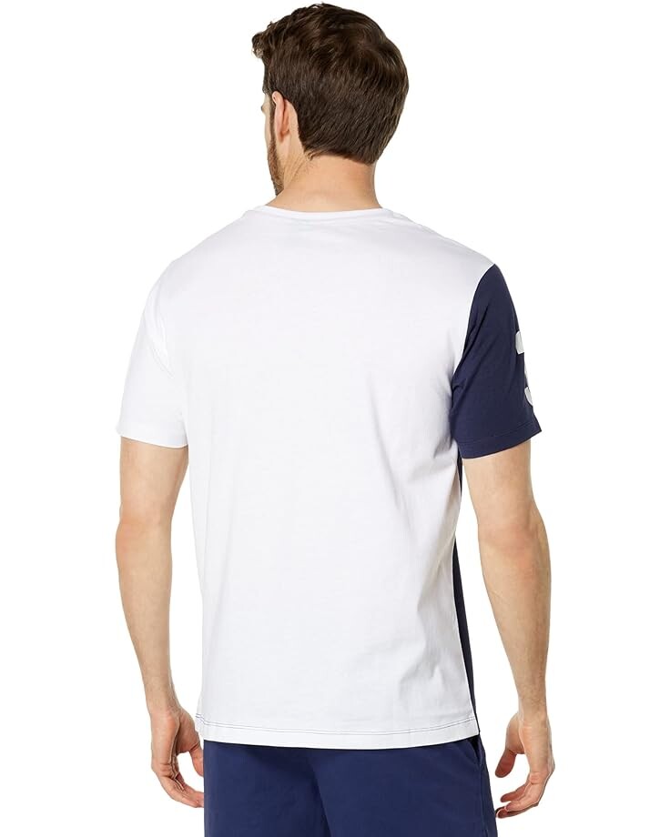 

Футболка U.S. POLO ASSN. Short Sleeve Diagonal Color-Block Jersey Tee, белый