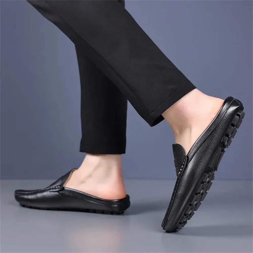 Мужские лоферы кожаные Adhdyuud Moccasins, коричневый — фото 3