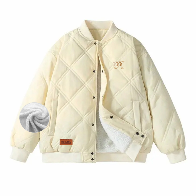 

Пуховик Unisex Baseball Collar Thickened HUANQIU, хаки[fleece-lined]