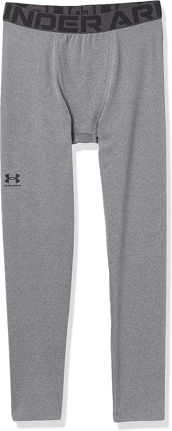 Леггинсы ColdGear Armour Under Armour для мальчиков, цвет Charcoal Light Heather/Black