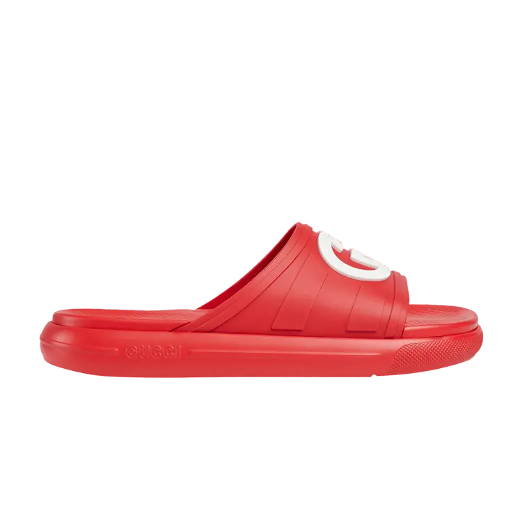 

Кроссовки Gucci Slide Interlocking G - Maple Red, красный