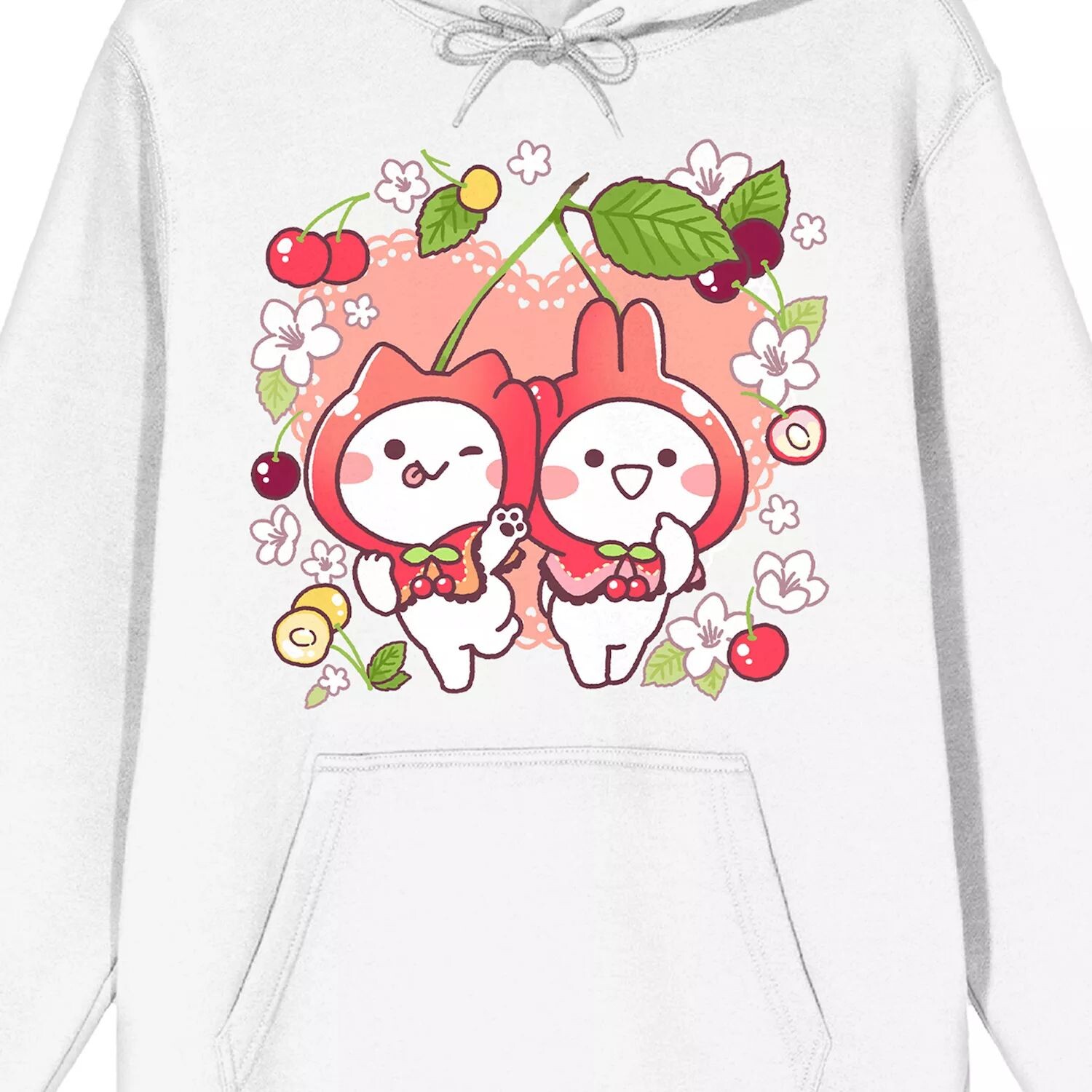 

Мужская толстовка с капюшоном Mimi & Neko Flowers & Fruits Licensed Character