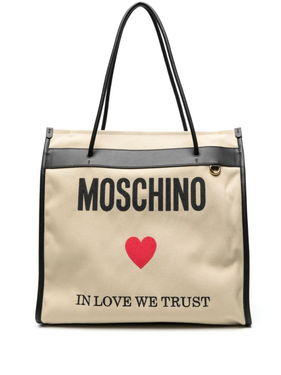 

Moschino сумка-тоут с логотипом, коричневый