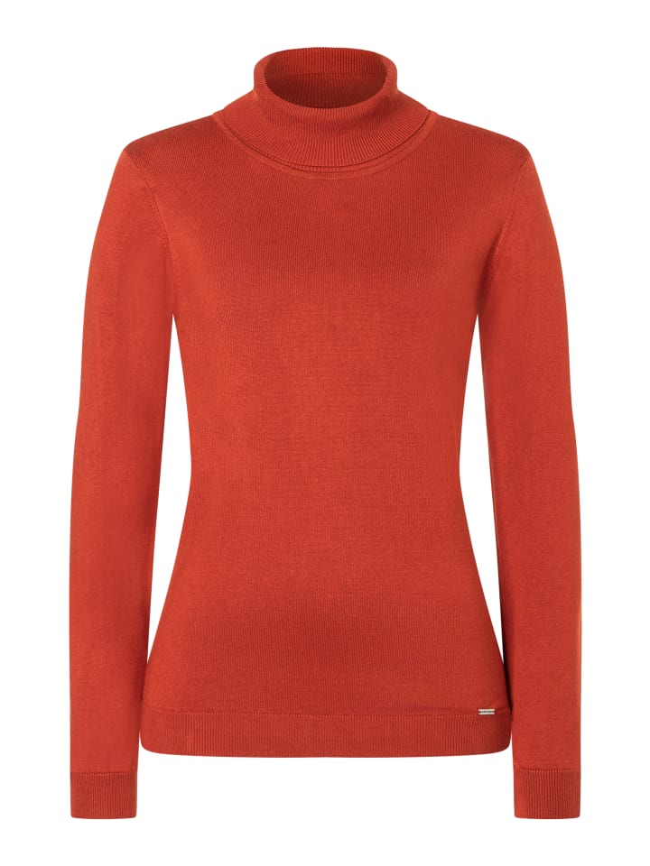 

облегающий свитер с высоким воротом цвета чили More & More