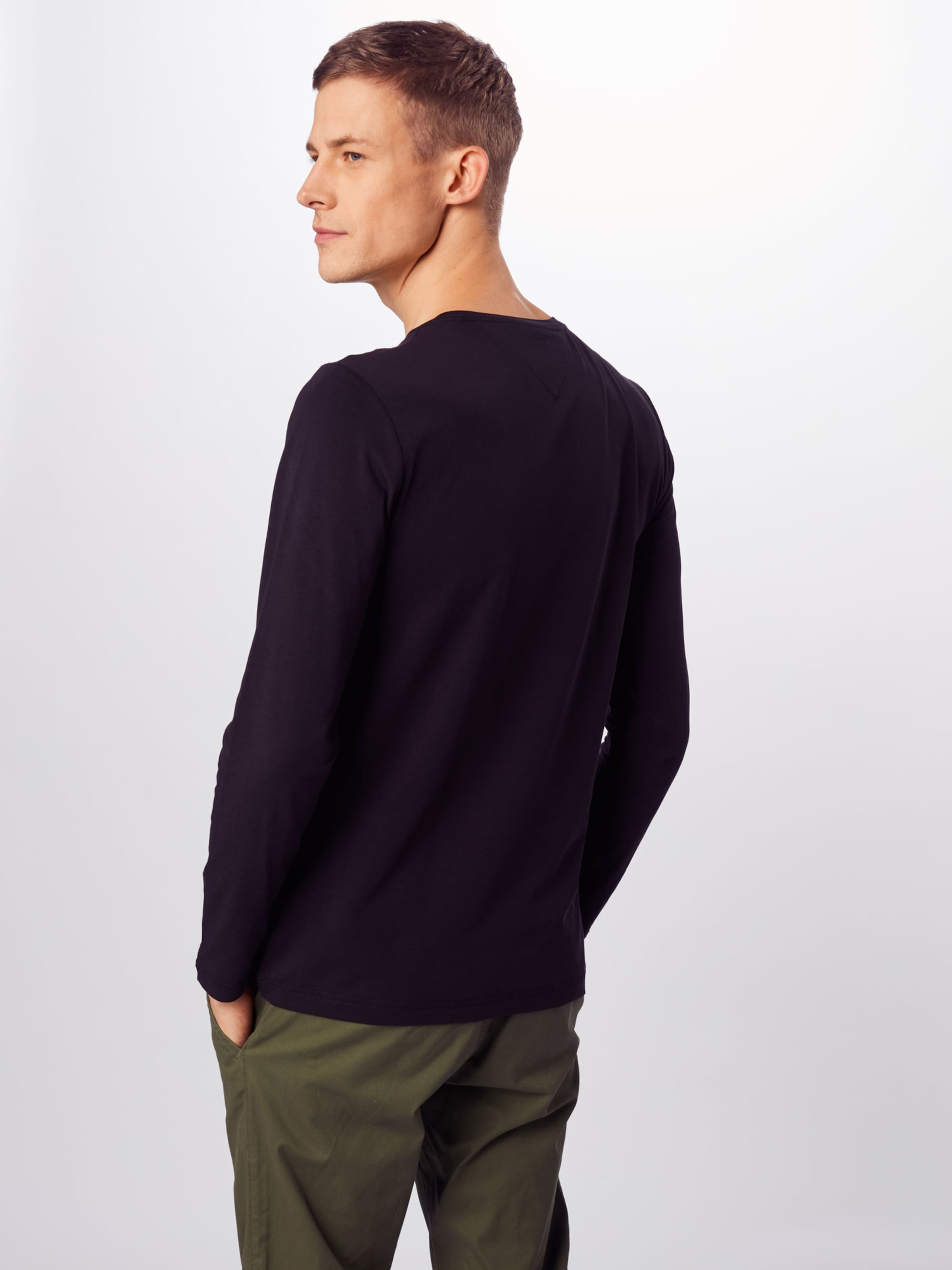 TOMMY HILFIGER Футболка Regular fit в черном цвете — фото 4