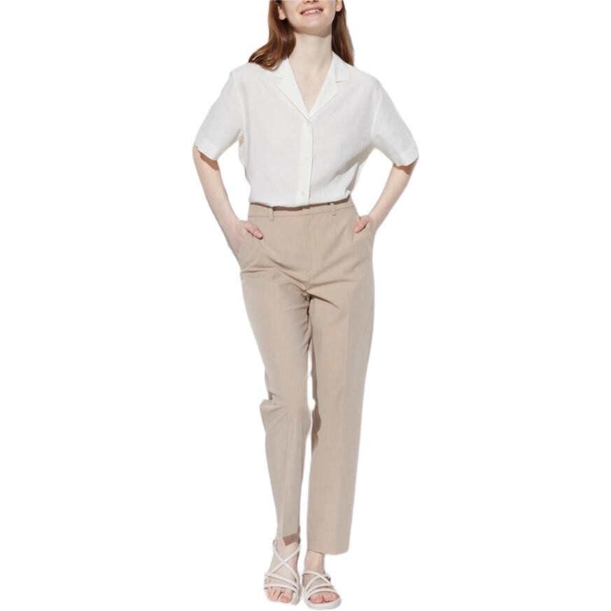 

Элегантные брюки по щиколотку Uniqlo, бежевый