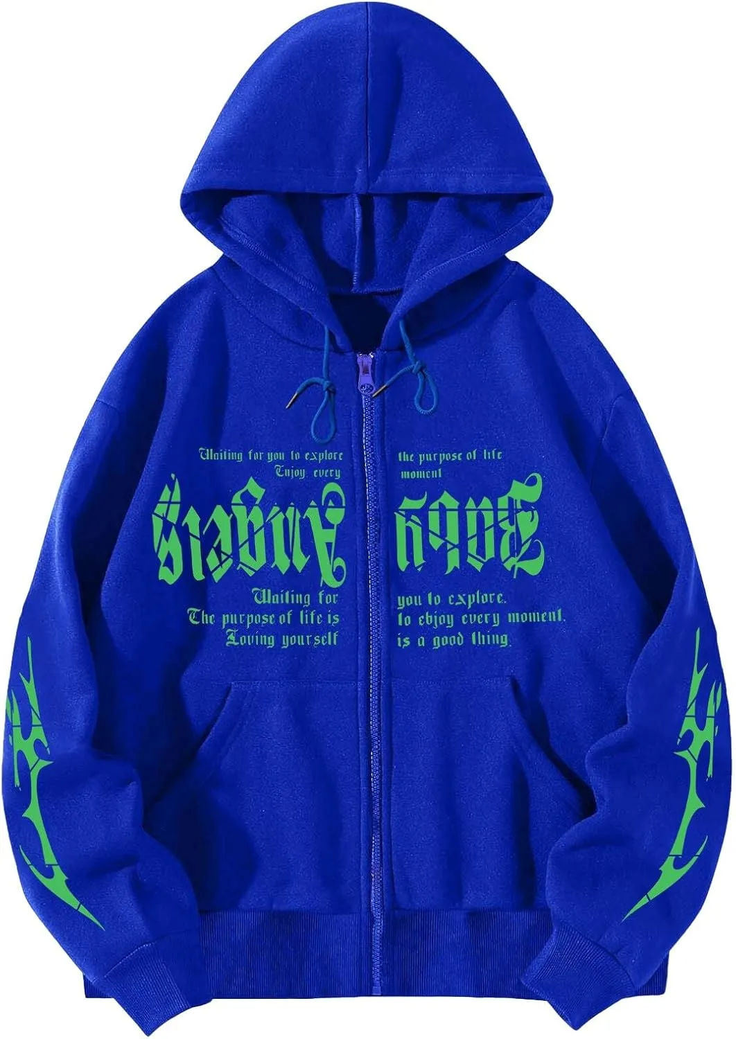 

Толстовка с принтом для мужчин, зимняя, теплая, свободная, в стиле стритвир, с карманом