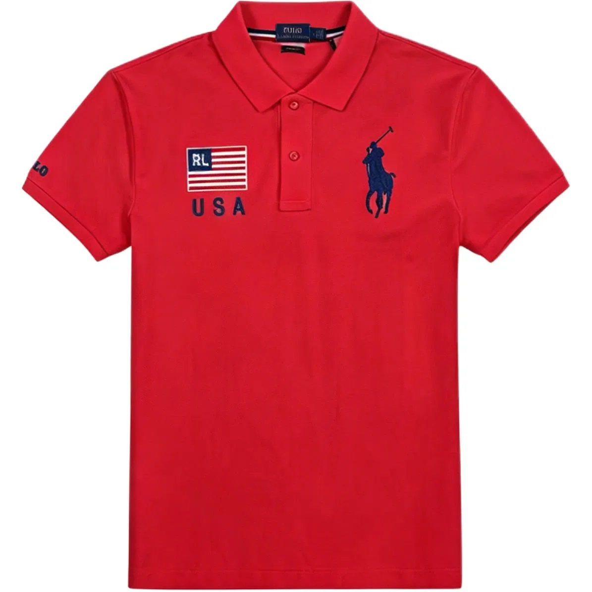 Поло женское Big Pony Polo Shirts красное Polo Ralph Lauren