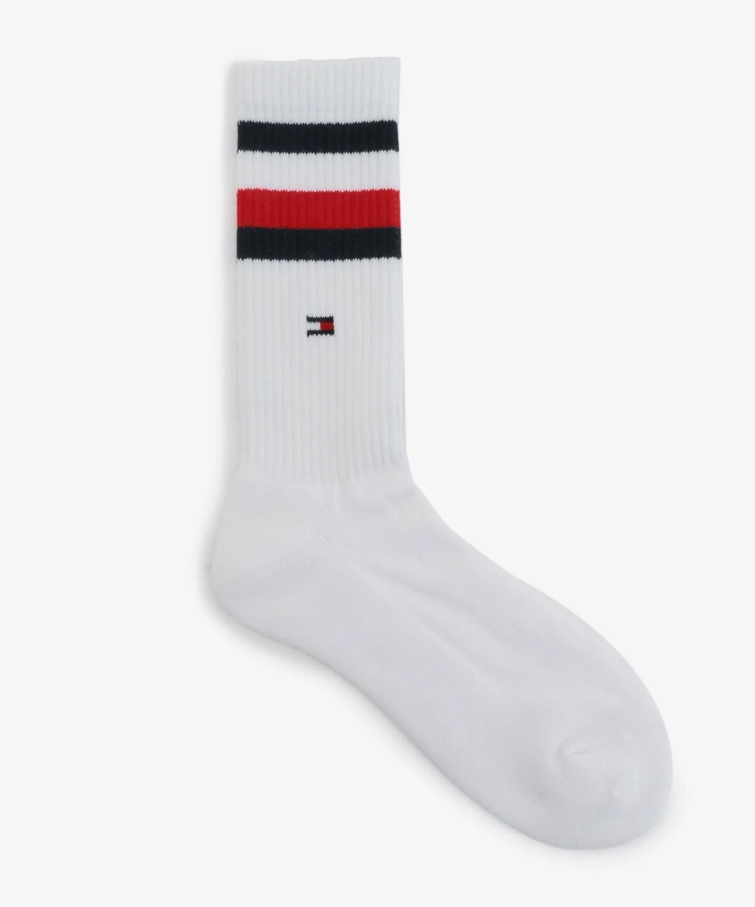Полосатые ребристые носки TOMMY HILFIGER, White 100