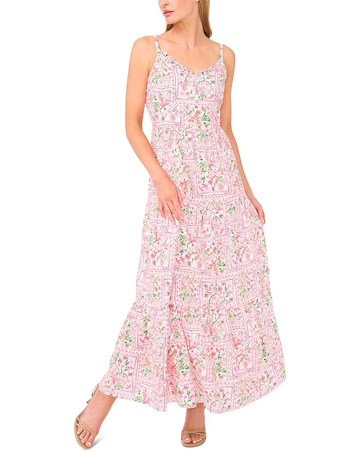

Платье CeCe Floral Spaghetti Strap Tiered Midi Dress, цвет New Ivory