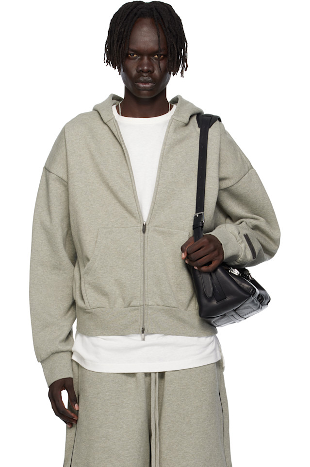 

Fear Of God Essentials Классическая серая флисовая толстовка на молнии