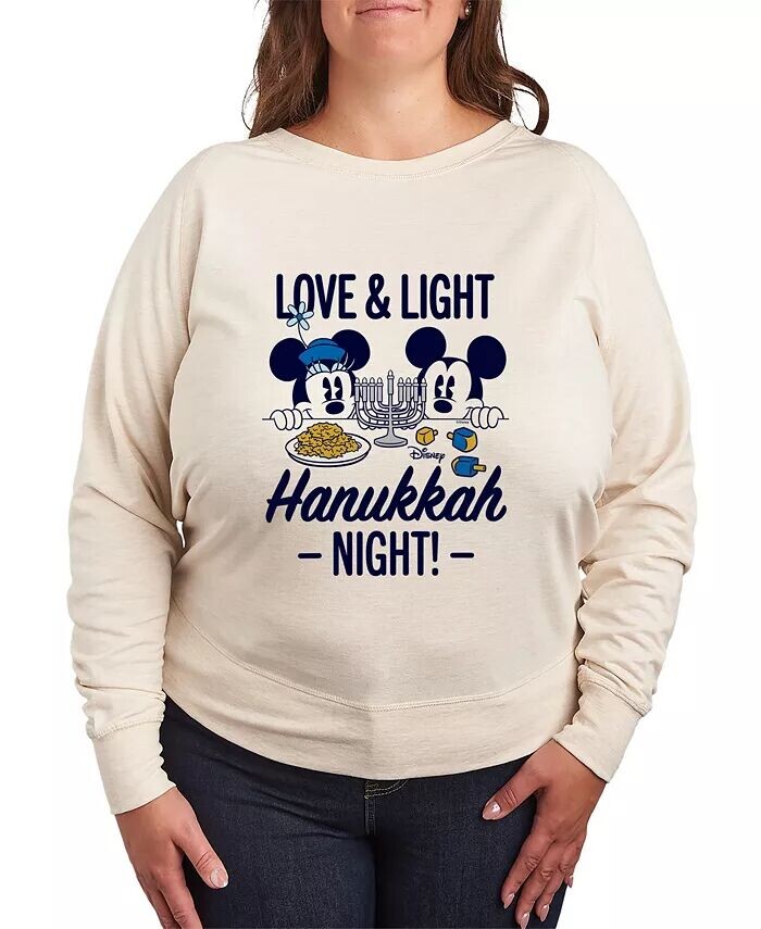 

Большой размер Disney Hanukkah Графический пуловер Топ Hybrid Apparel, белый