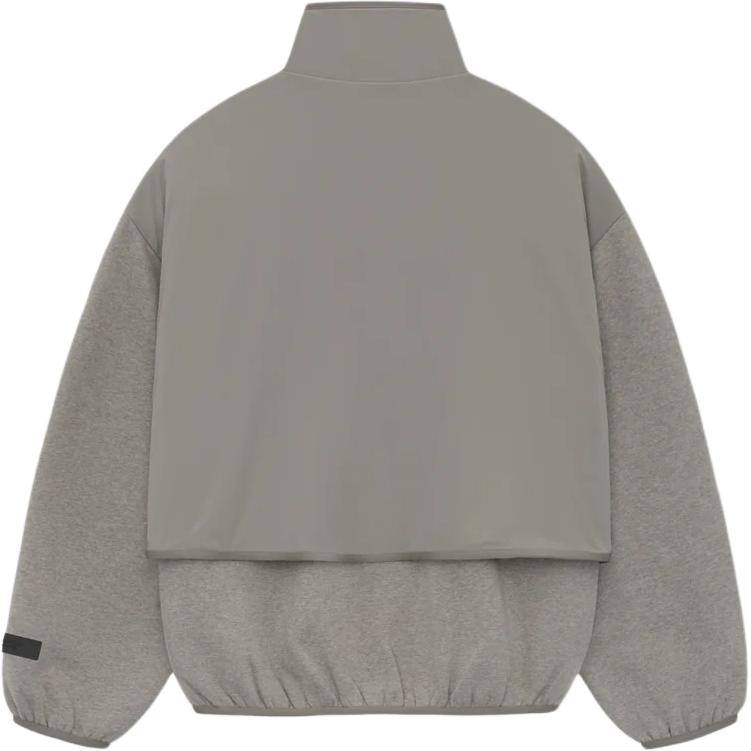 Свитшот с воронкообразным воротником и панелями Fear Of God Essentials, серый — фото 4