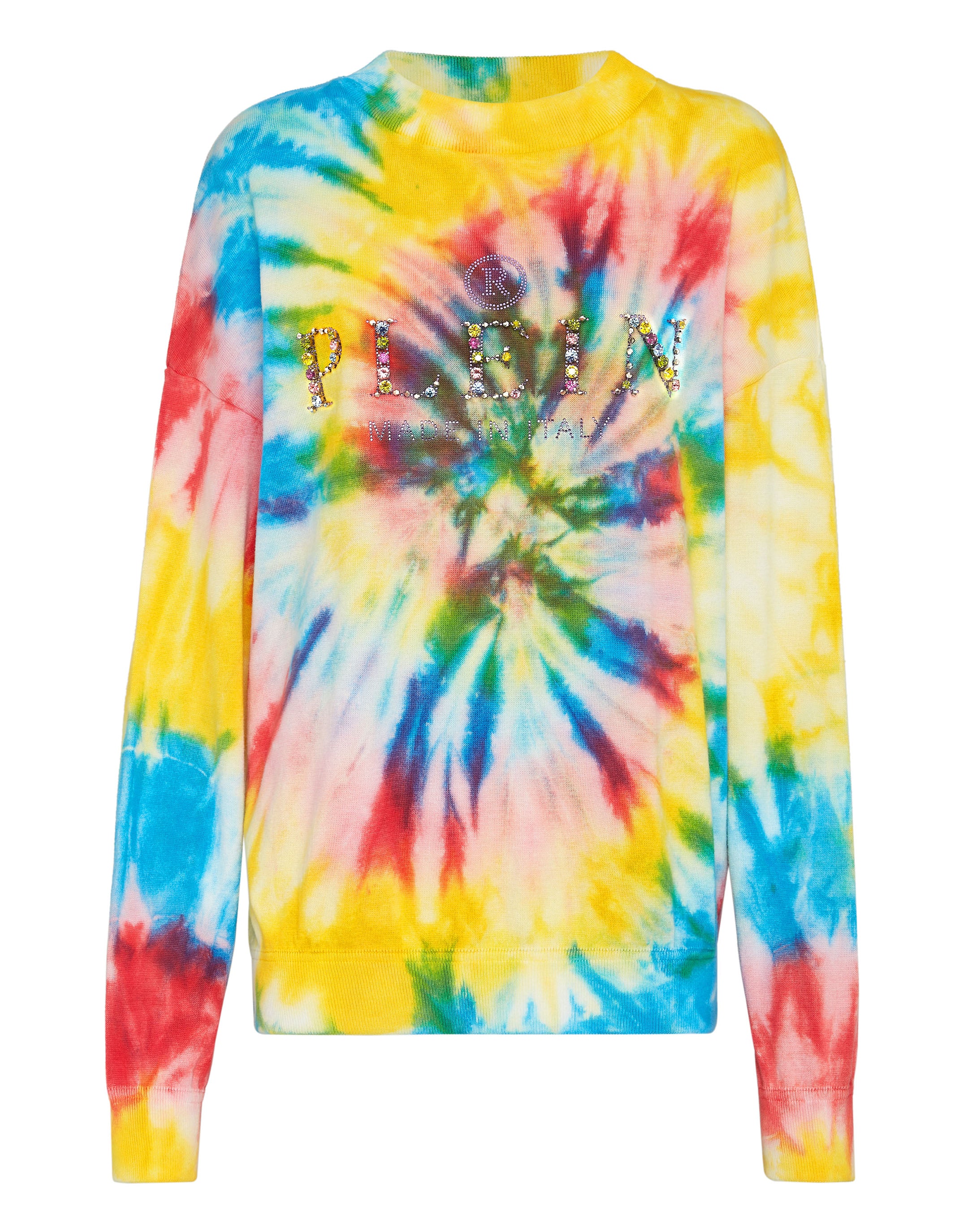 

Пуловер с круглым вырезом LS Tie dye PHILIPP PLEIN, мультиколор