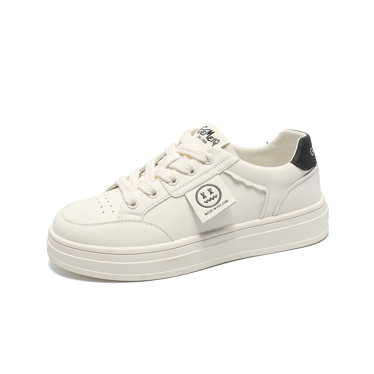 

Кеды GEMEIQ Skateboard Shoes Women's Low-Top, бежевый/черный