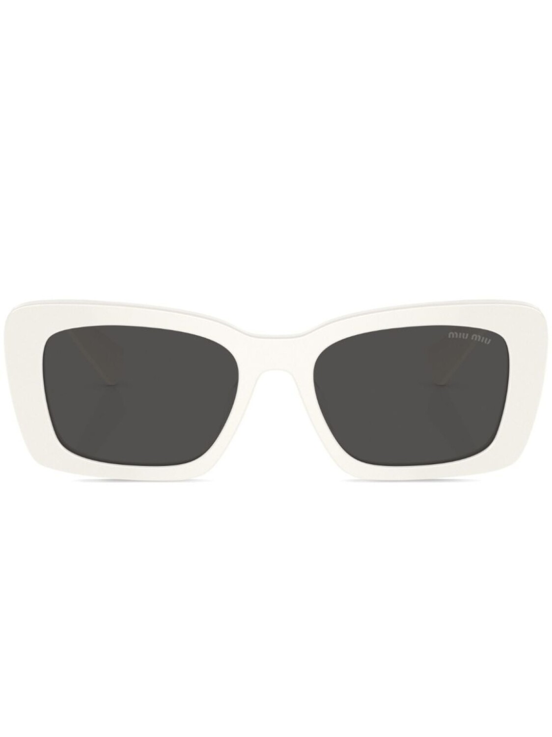 

Солнцезащитные очки в квадратной оправе с логотипом Miu Miu Eyewear, белый