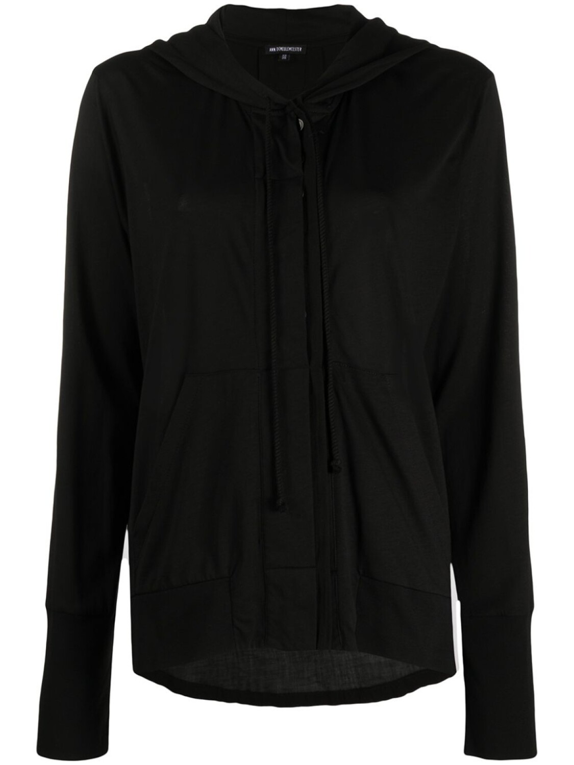 

Ann Demeulemeester худи тонкой вязки с драпировкой, черный