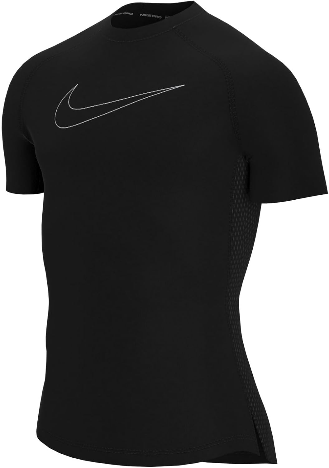 

Мужской облегающий топ с коротким рукавом Nike Pro Dri-FIT, Black/White