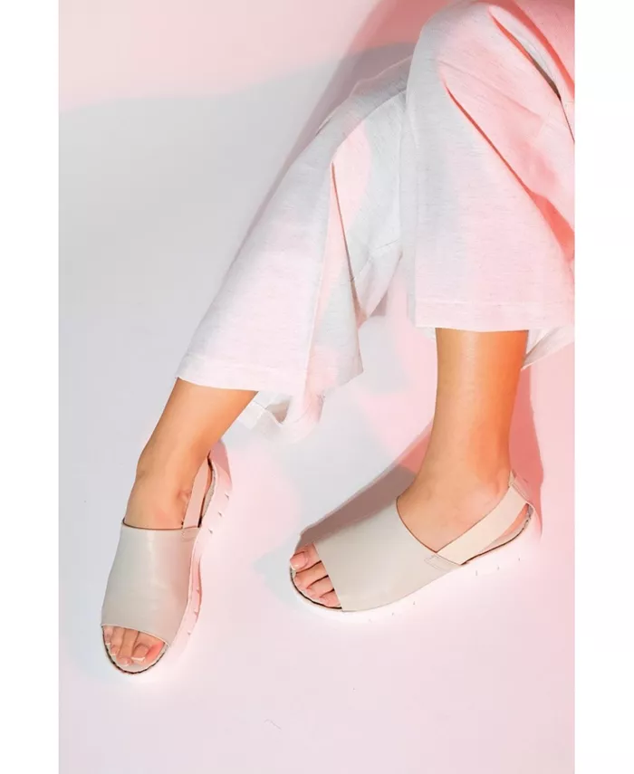 Сандалии Londoi на эластичных ремешках (женские) Forever & Always Shoes, коричневый/бежевый — фото 3
