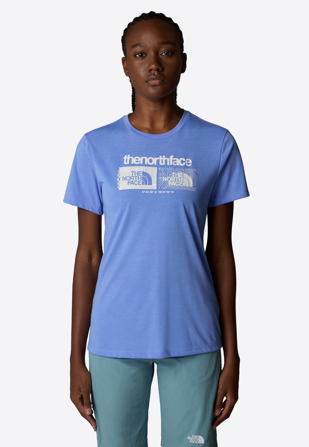 

Футболка с принтом FOUNDATION GRAPHIC The North Face, цвет Virtual Blue