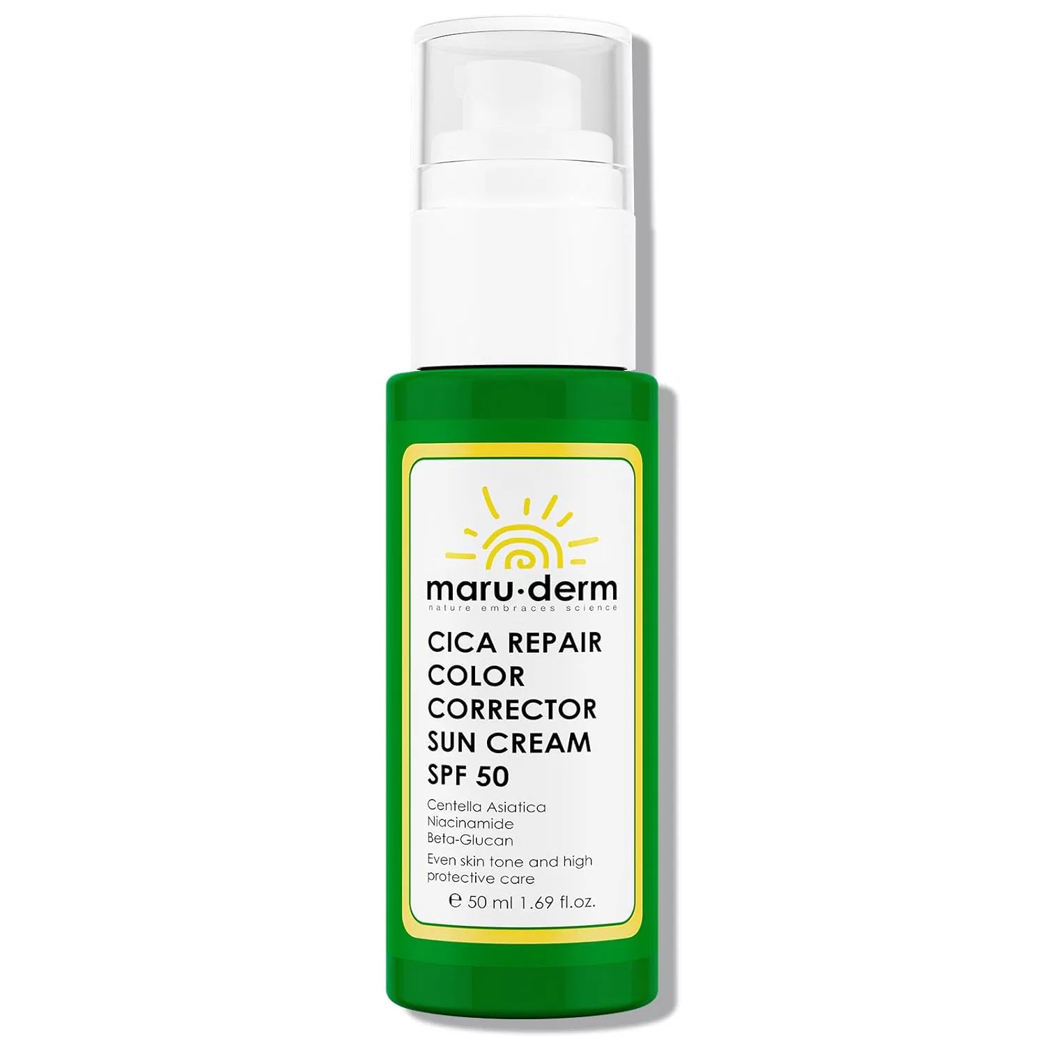 Тонирующий солнцезащитный крем «Cica Repair» SPF 50+ от Maruderm Maru.Derm