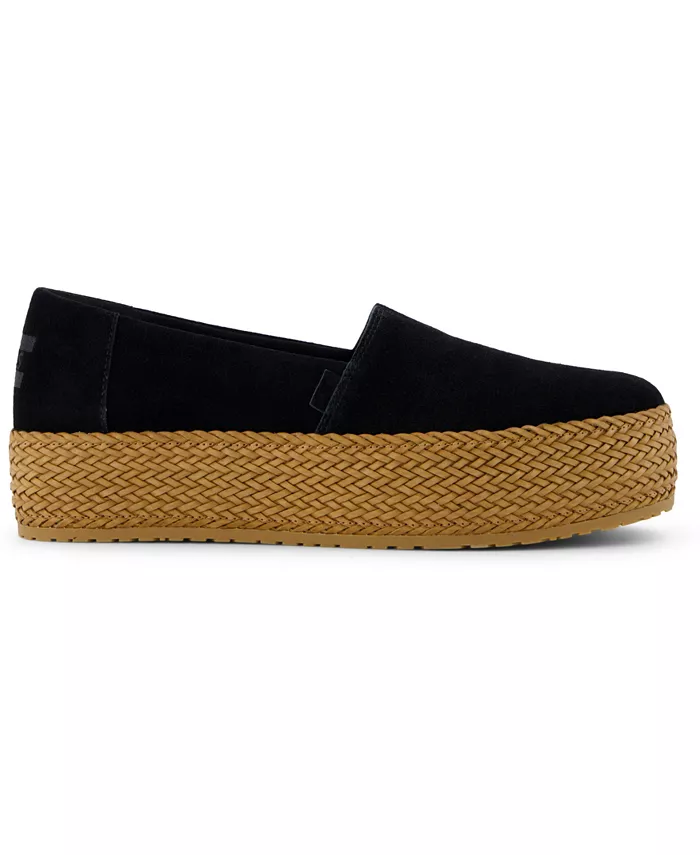 Женские эспадрильи Valencia на платформе из замши TOMS, коричневый/бежевый — фото 2