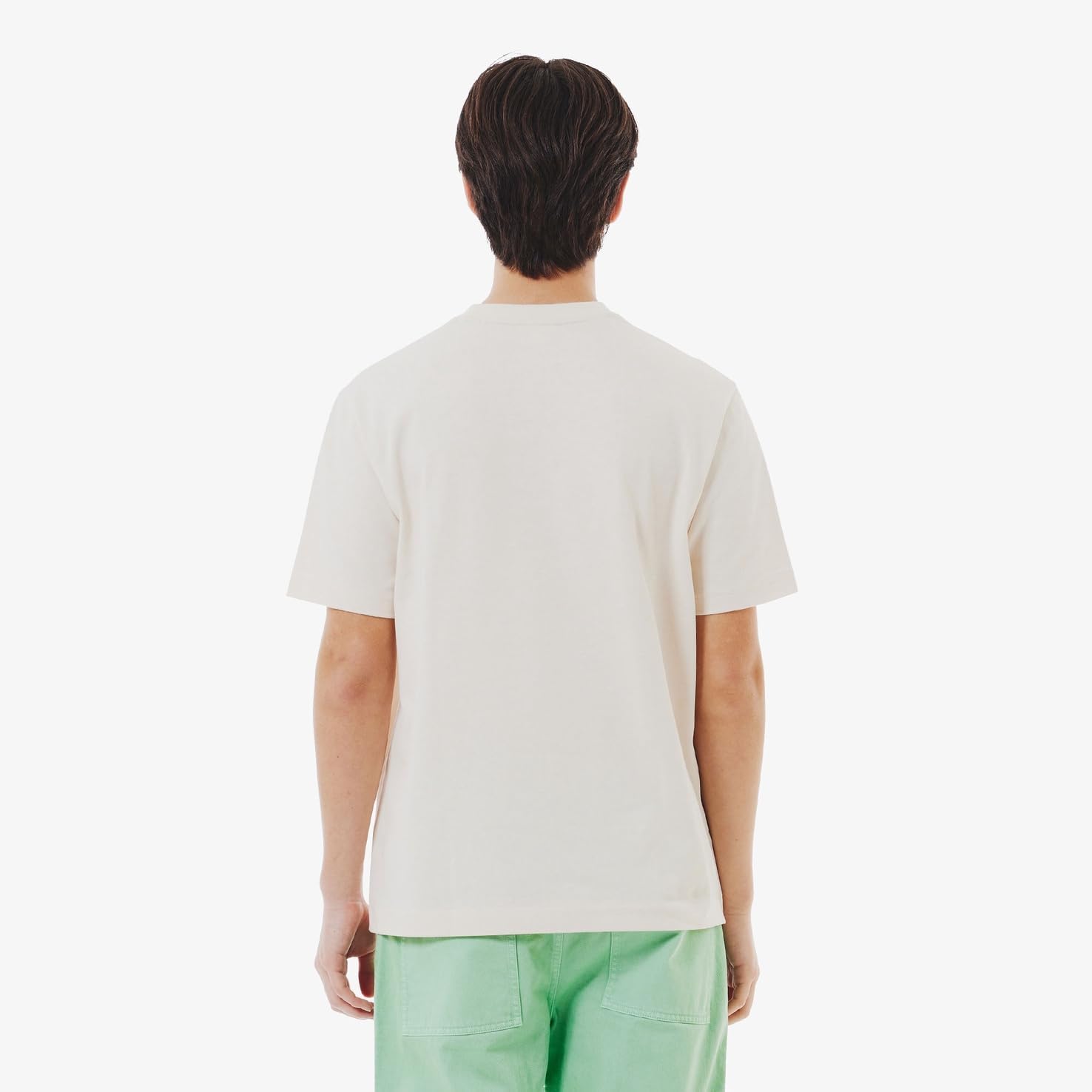 

Официальная мужская футболка с коротким рукавом и резиновым принтом LACOSTE Heavyweight с логотипом бренда