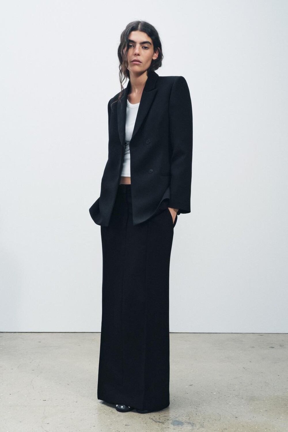 

Прямой пиджак коллекция zw ZARA, черный