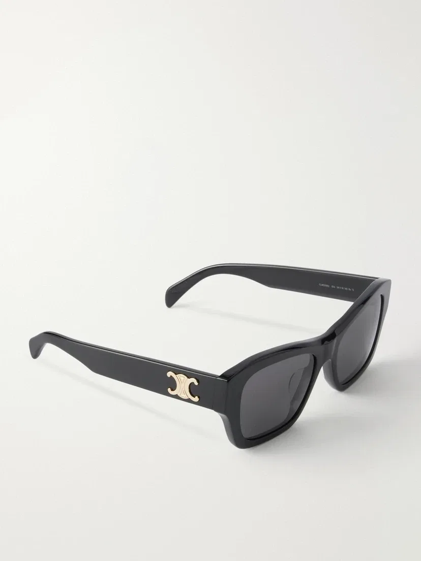 Квадратные ацетатные солнцезащитные очки Triomphe CELINE EYEWEAR, черный — фото 3