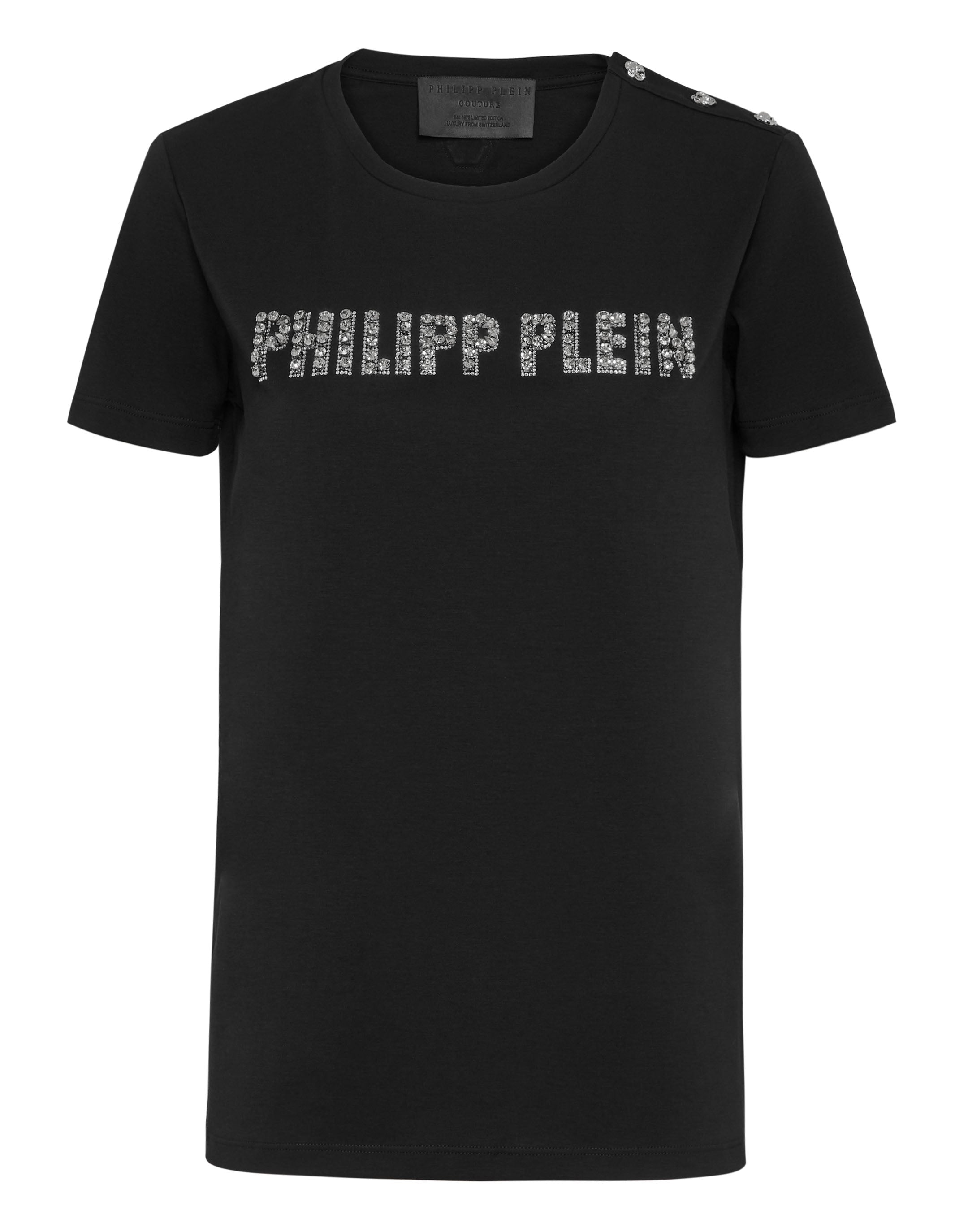 

Футболка с круглым вырезом SS Crystal Plein PHILIPP PLEIN, черный