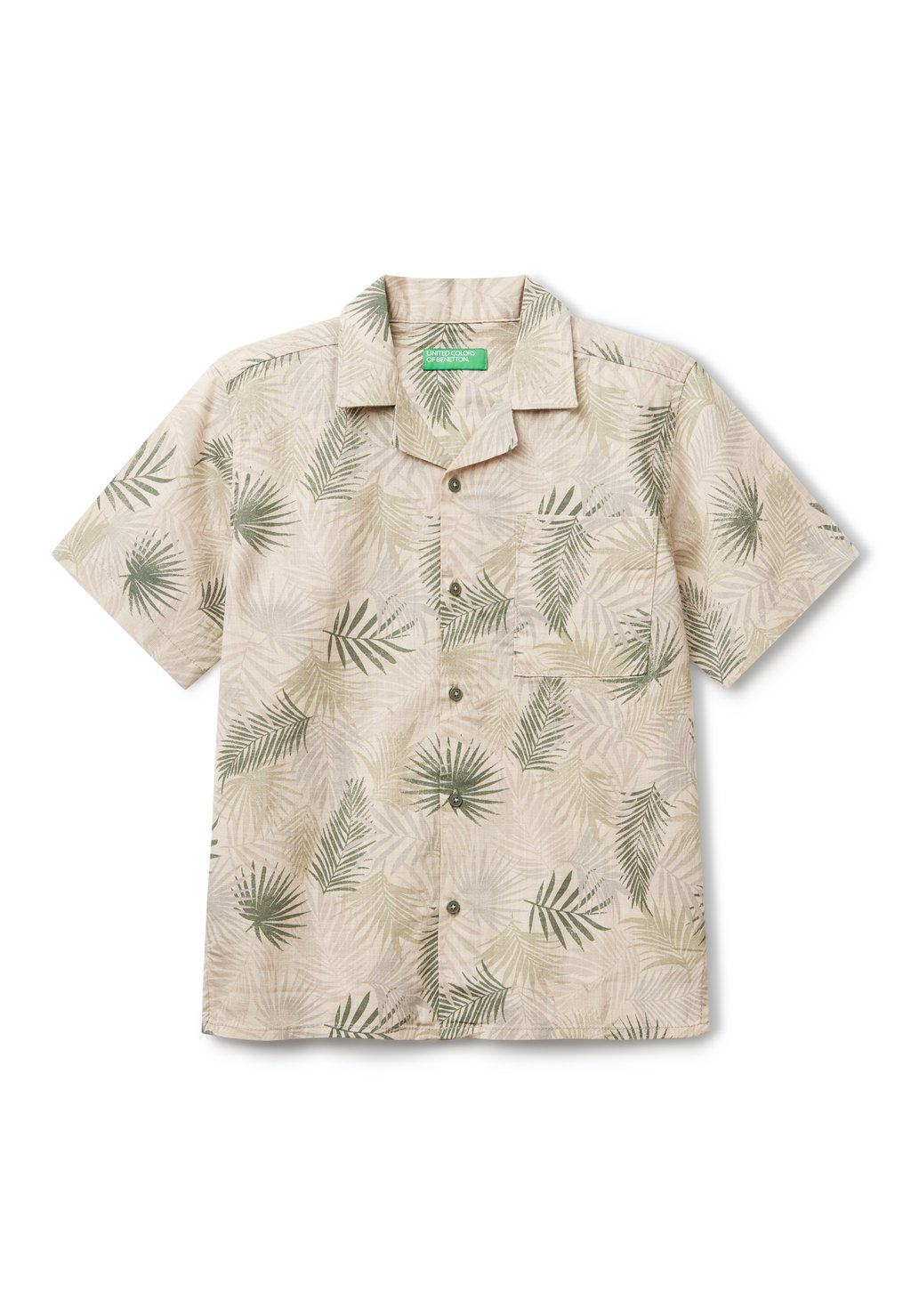 

Рубашка TROPICAL PRINT United Colors of Benetton, бежевый