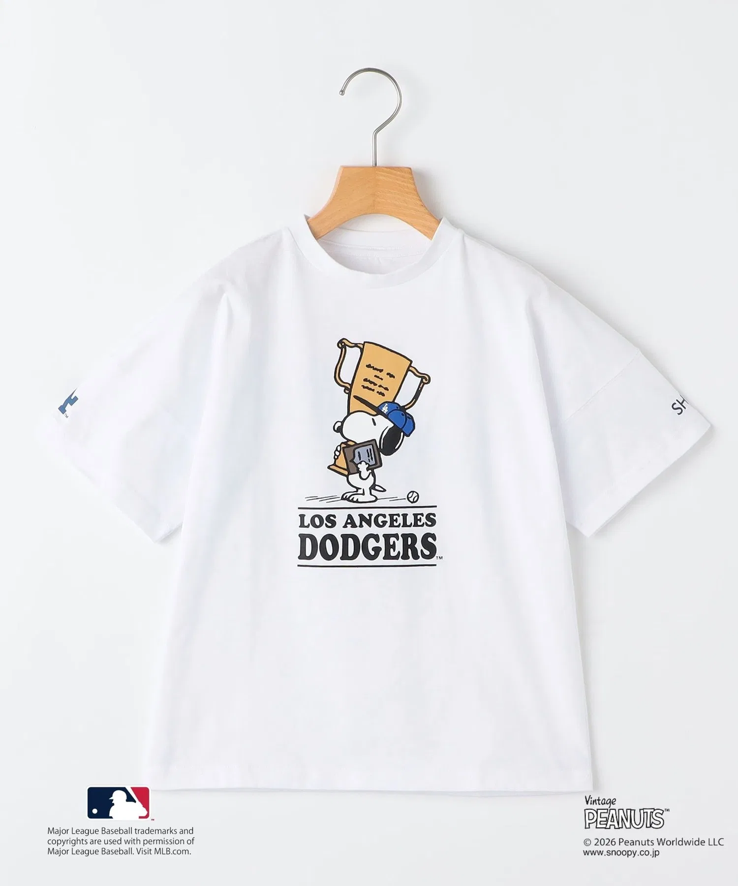 Детская футболка MLB × PEANUTS с принтом SHIPS KIDS белая
