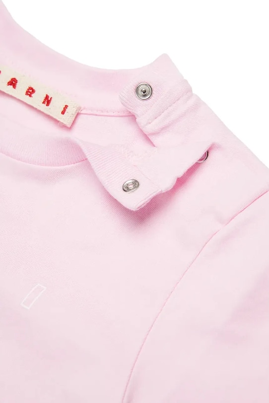Детская хлопковая футболка MT276B T-SHIRT Marni, розовый — фото 4
