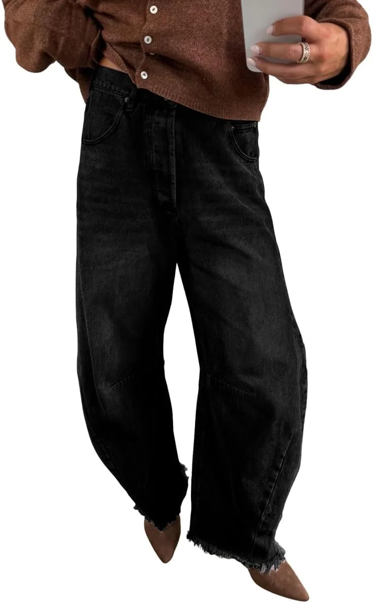 

Chouyatou Женские джинсы бойфренды Vintage 2025 с высокой талией и потертостями