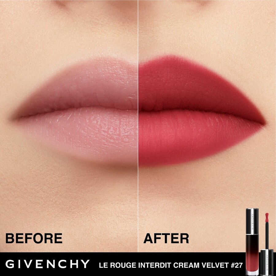 Кремовая бархатная губная помада Le Rouge Interdit Givenchy, 0.2oz /5.6 g, N27 Rouge Infusé — фото 4