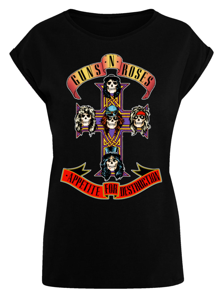 

F4NT4STIC Футболка Guns 'n' Roses Band Appetite For Destruction, черная, Черный, F4NT4STIC Футболка Guns 'n' Roses Band Appetite For Destruction, черная