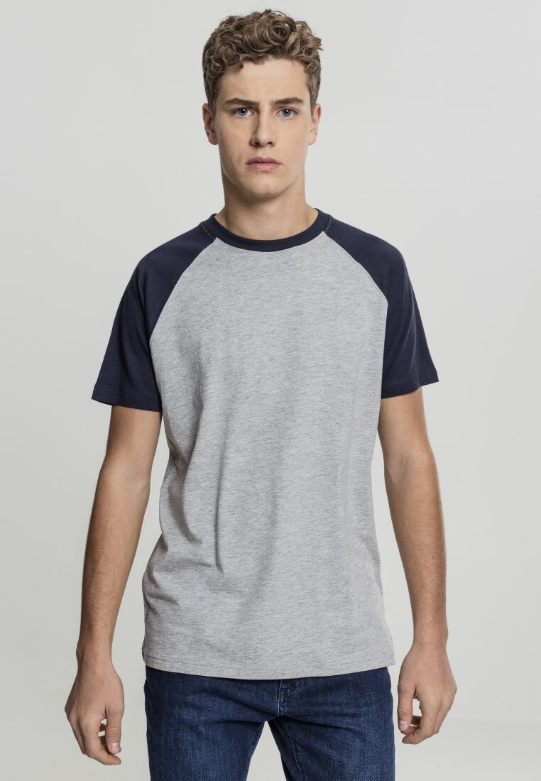 

Футболка с принтом Raglan Contrast Urban Classics, цвет grey/navy