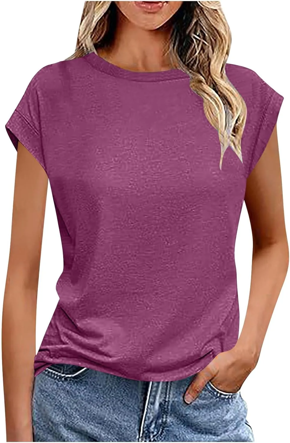 

Женская футболка с коротким рукавом, летняя, однотонная