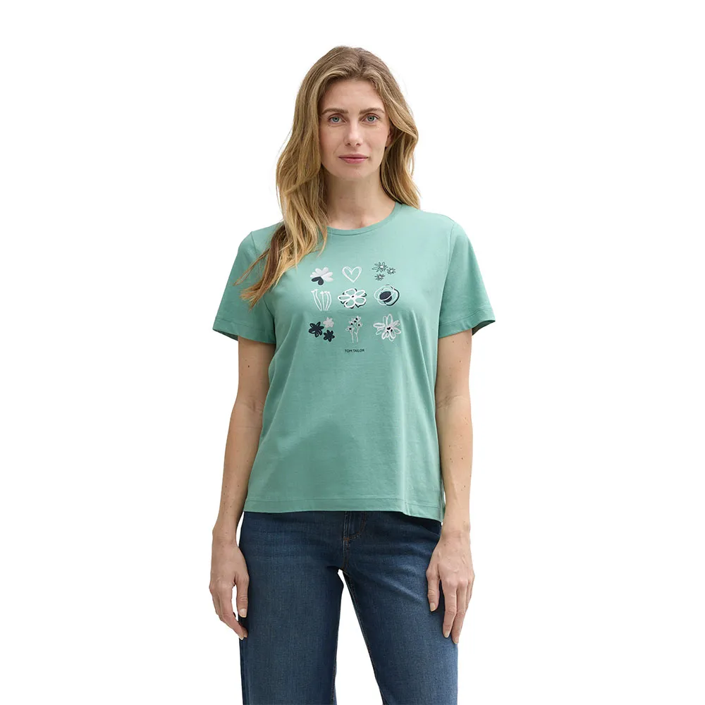 

Футболка с коротким рукавом Tom Tailor Basic Crew Neck, зеленый