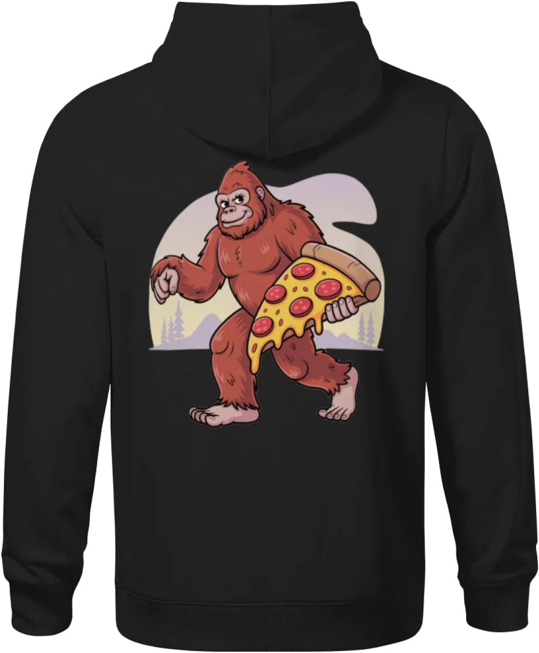 Детская худи с капюшоном HEAPPER, с принтом Bigfoot Love Pizza, белый — фото 3
