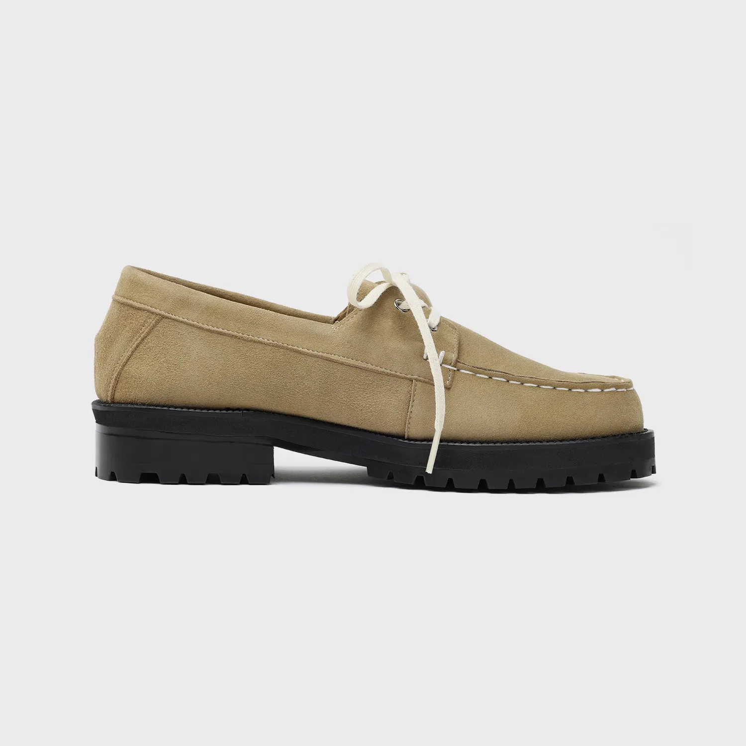 Мужские лоферы Standard Casual Sole Boat Shoes 5099 из замши, пепельно-бежевые, от Firenze.A — фото 4
