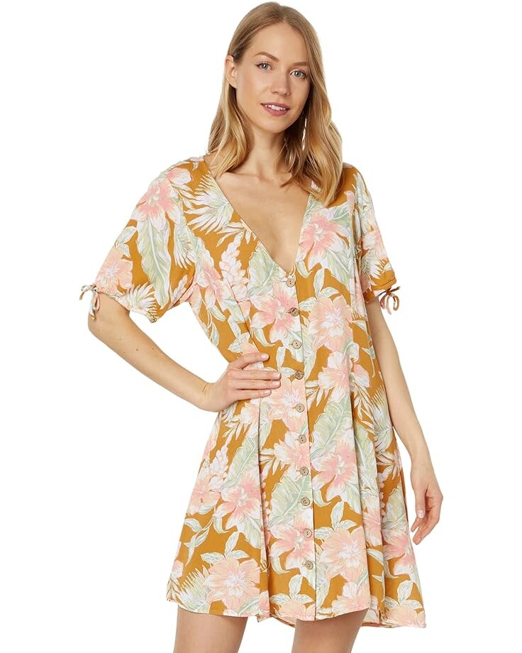 

Платье Rip Curl Always Summer Button Through, золотой