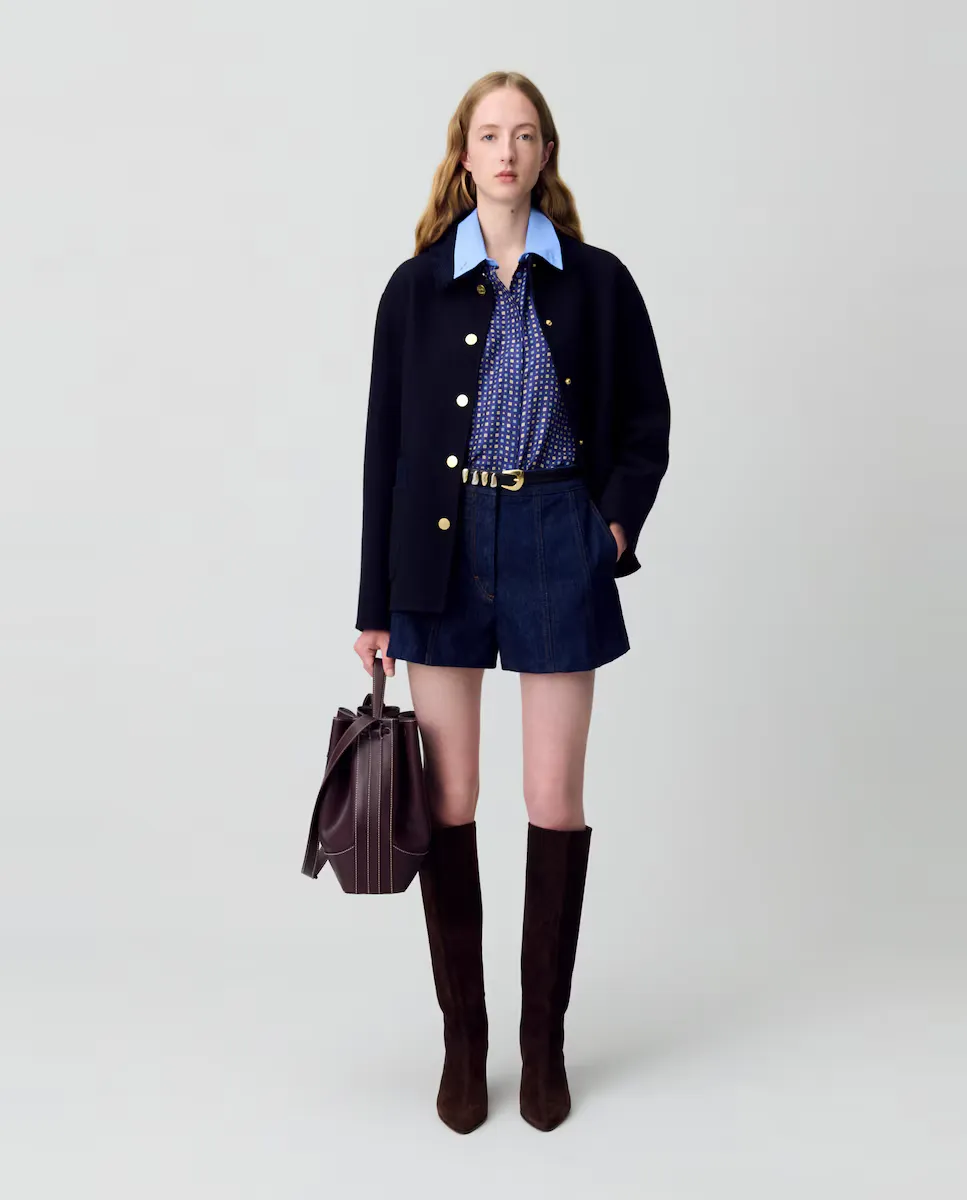 

Женские шорты из грубого денима Claudie Pierlot, индиго/синий